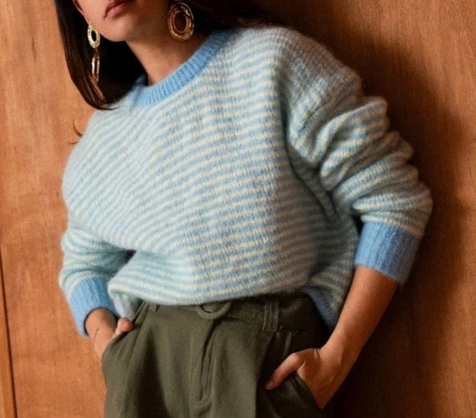 Stripes knit BLUE