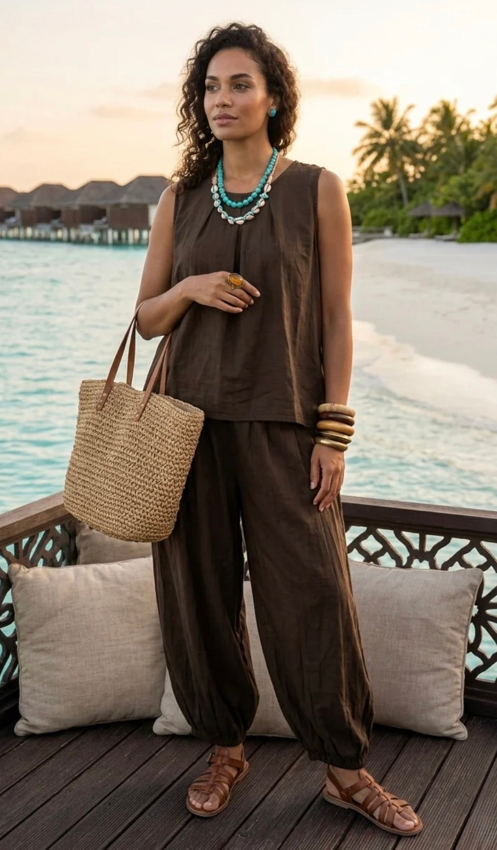 Vest/jogger co-ord chocolate