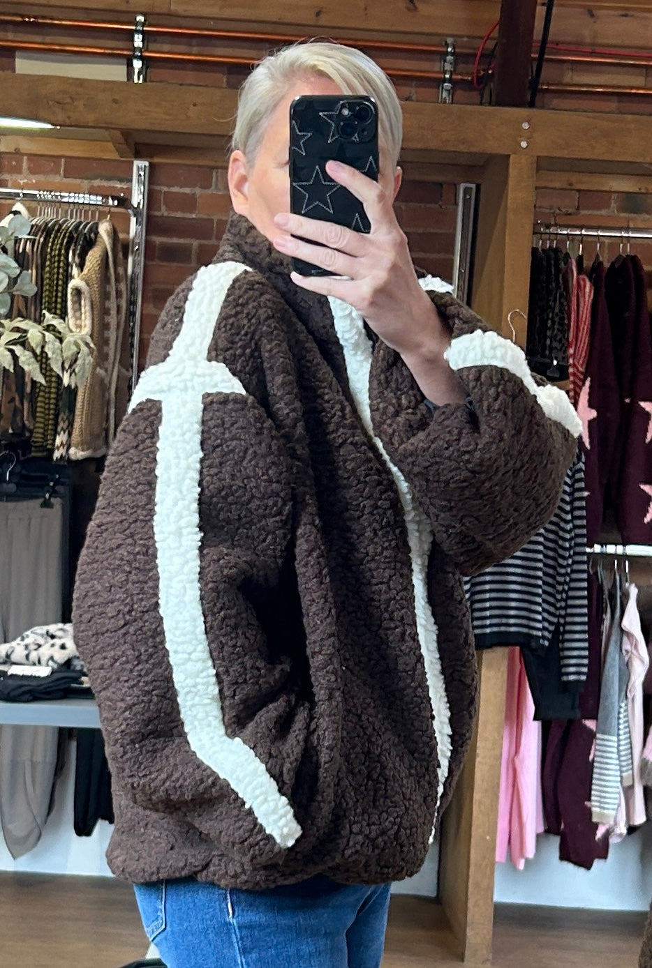 Teddy jacket choc