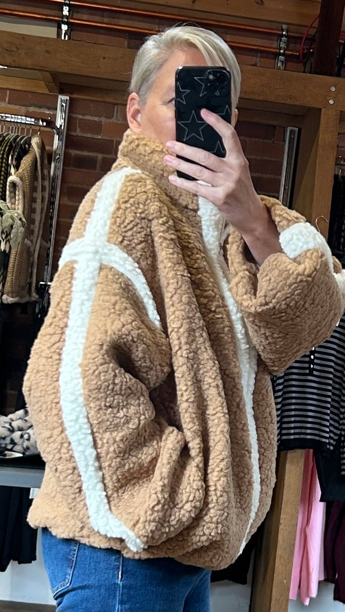 Teddy jacket camel