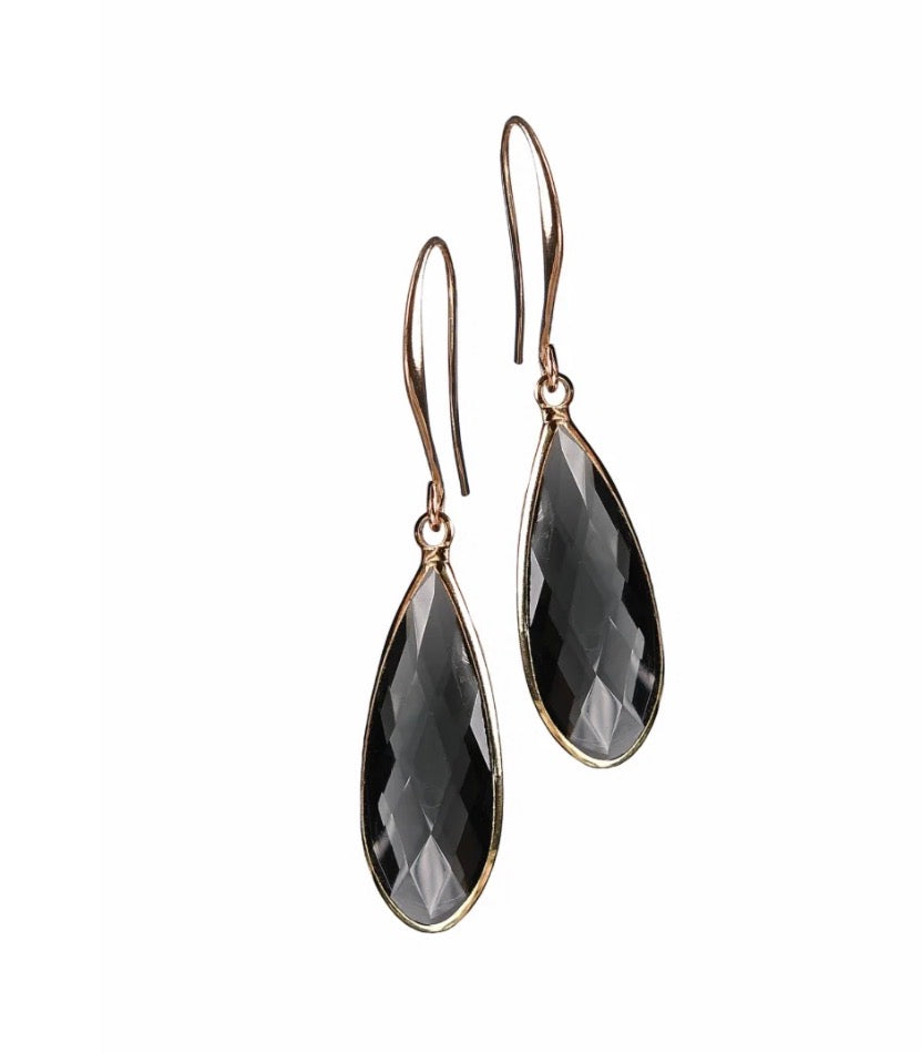 Smoke teardrop earrings