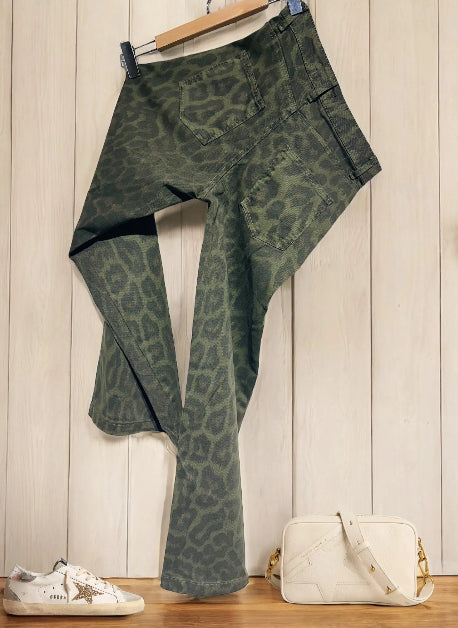 SALE Flare leopard - khaki S