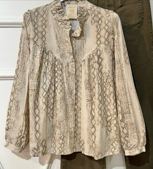 Snake print blouse