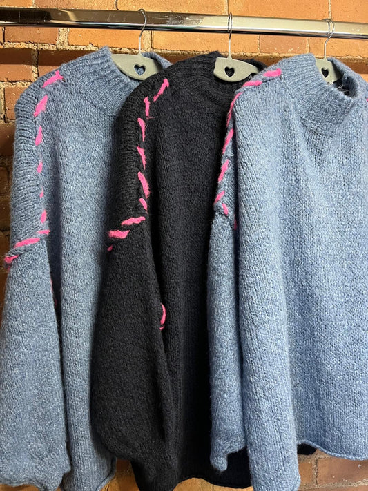 SALE Stitch knit denim