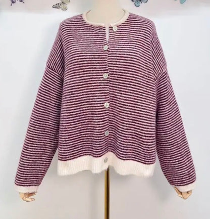 Stripes cardi WINE