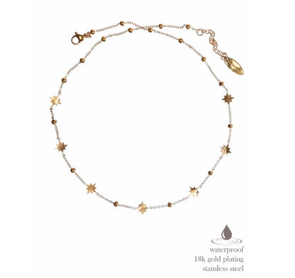 Compass star necklace