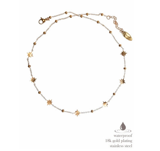 Compass star necklace