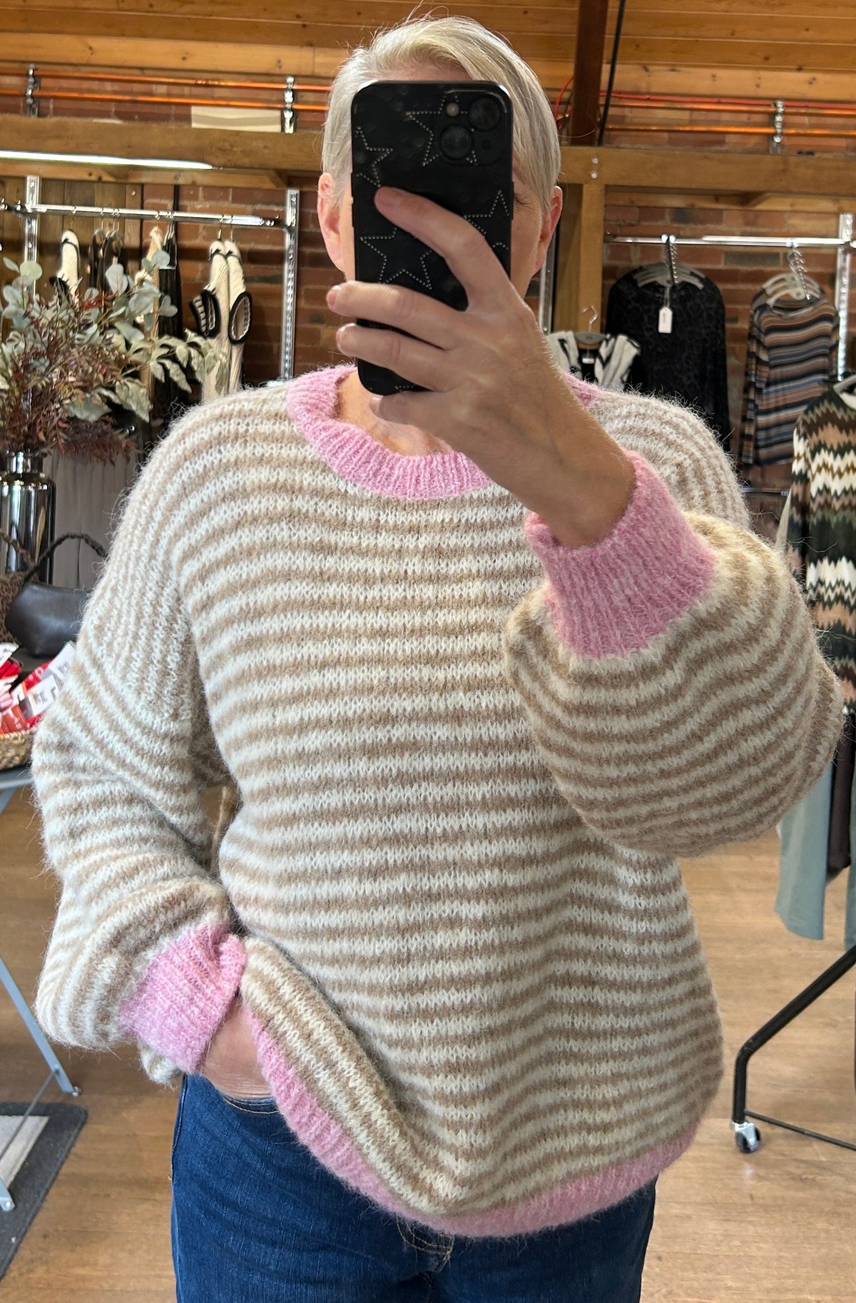 Stripes knit BEIGE