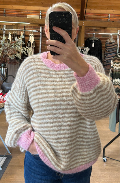 Stripes knit BEIGE