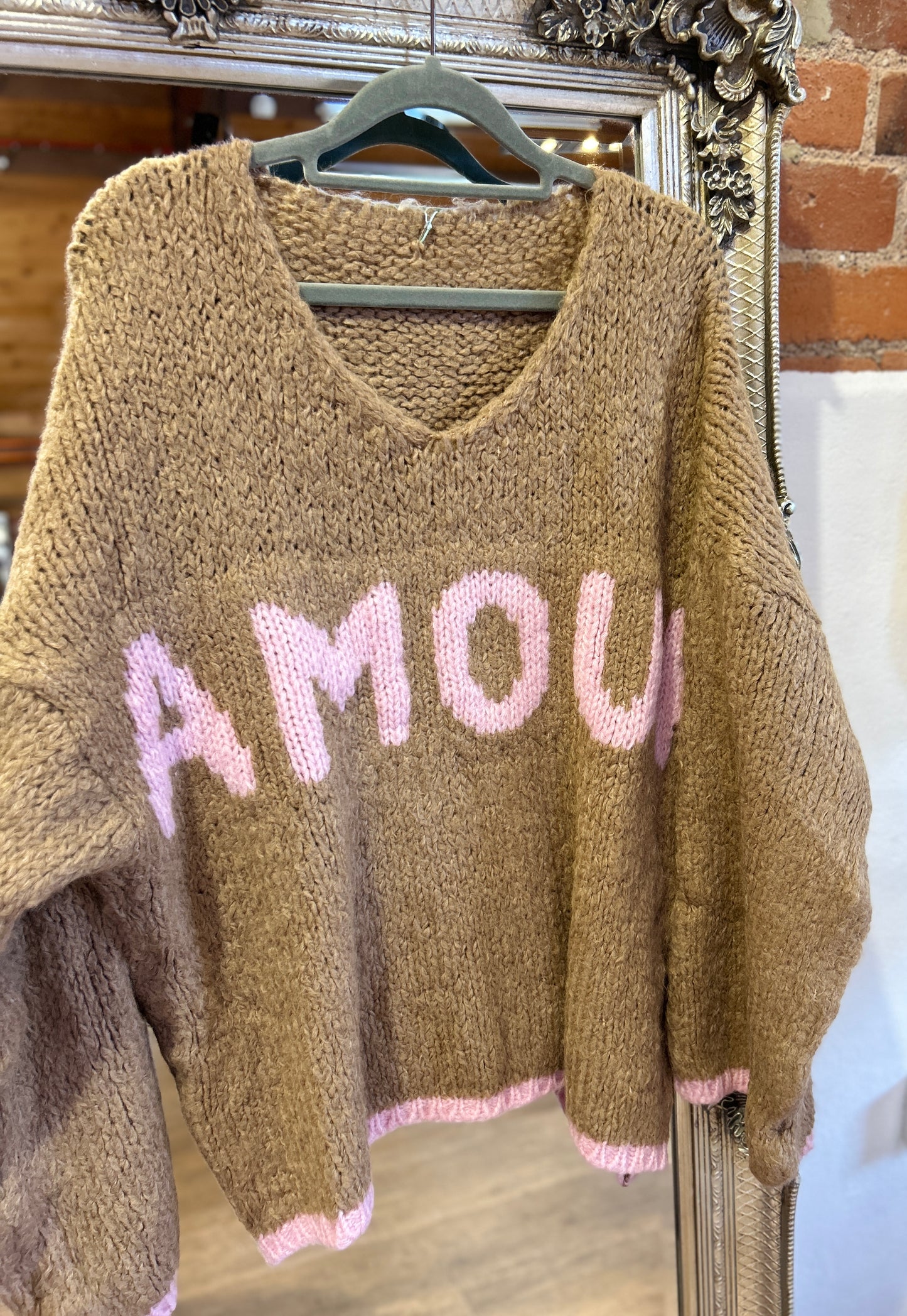 SALE AMOUR knit camel