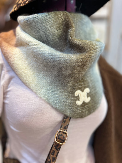 Ombre neck scarf khaki