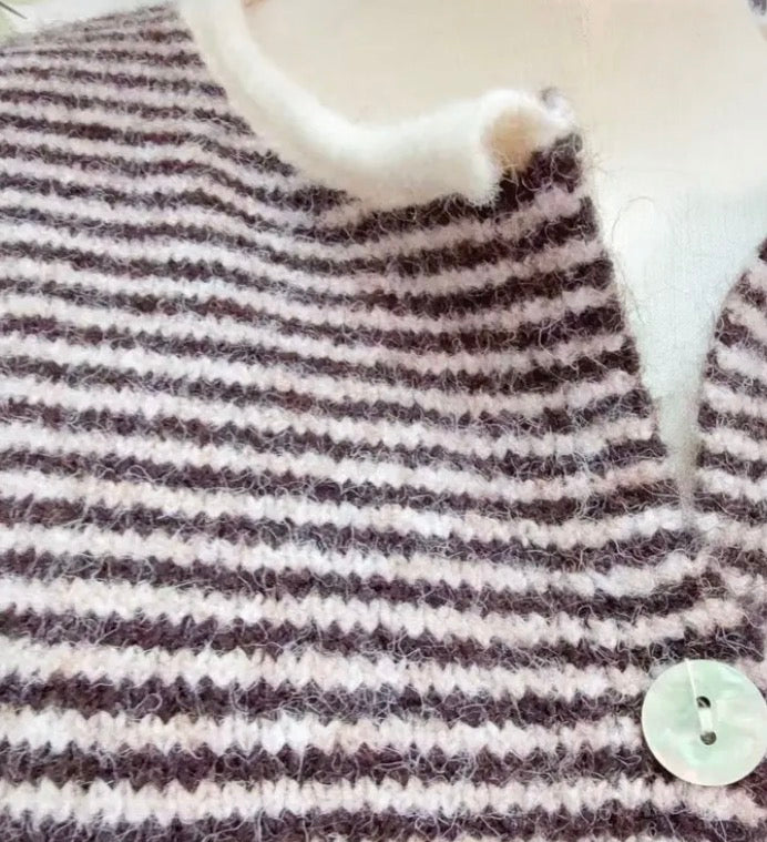 Stripes cardi ECRU