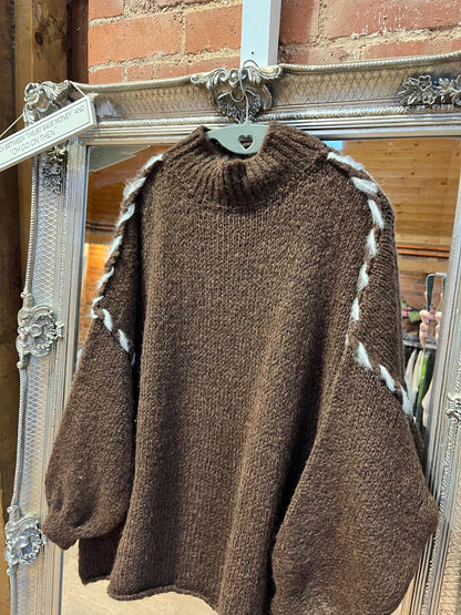 SALE Stitch knit chocolate