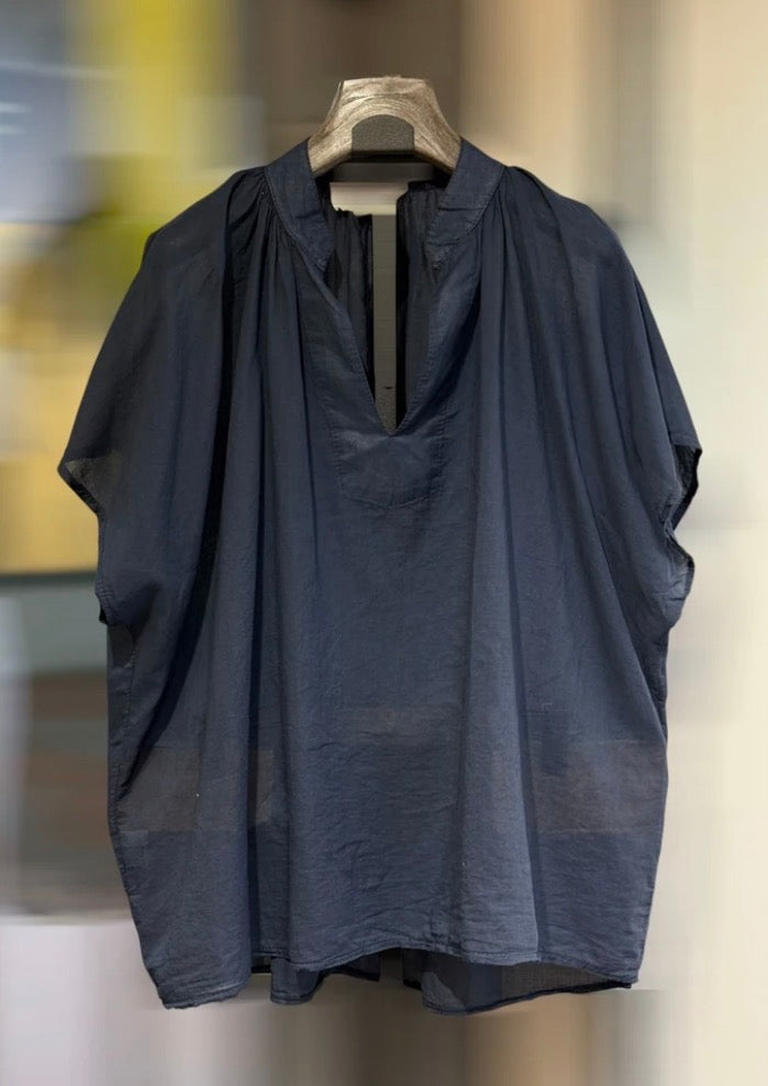 V neck tunic navy