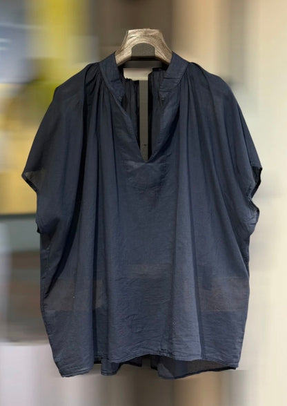V neck tunic navy