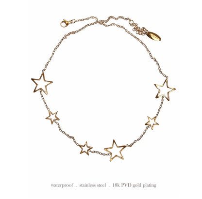 Big/little stars necklace GOLD