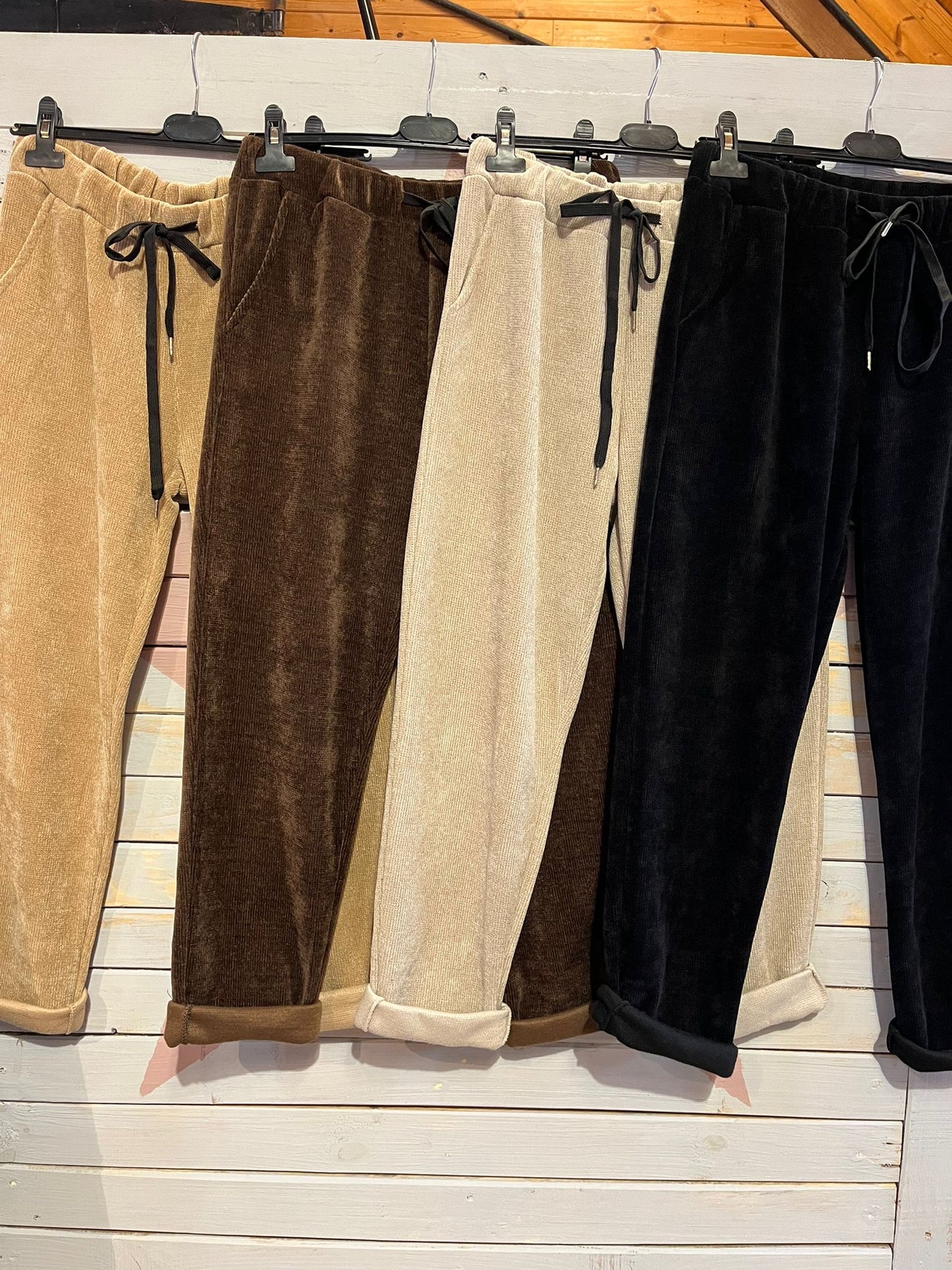 SALE Velour joggers - camel