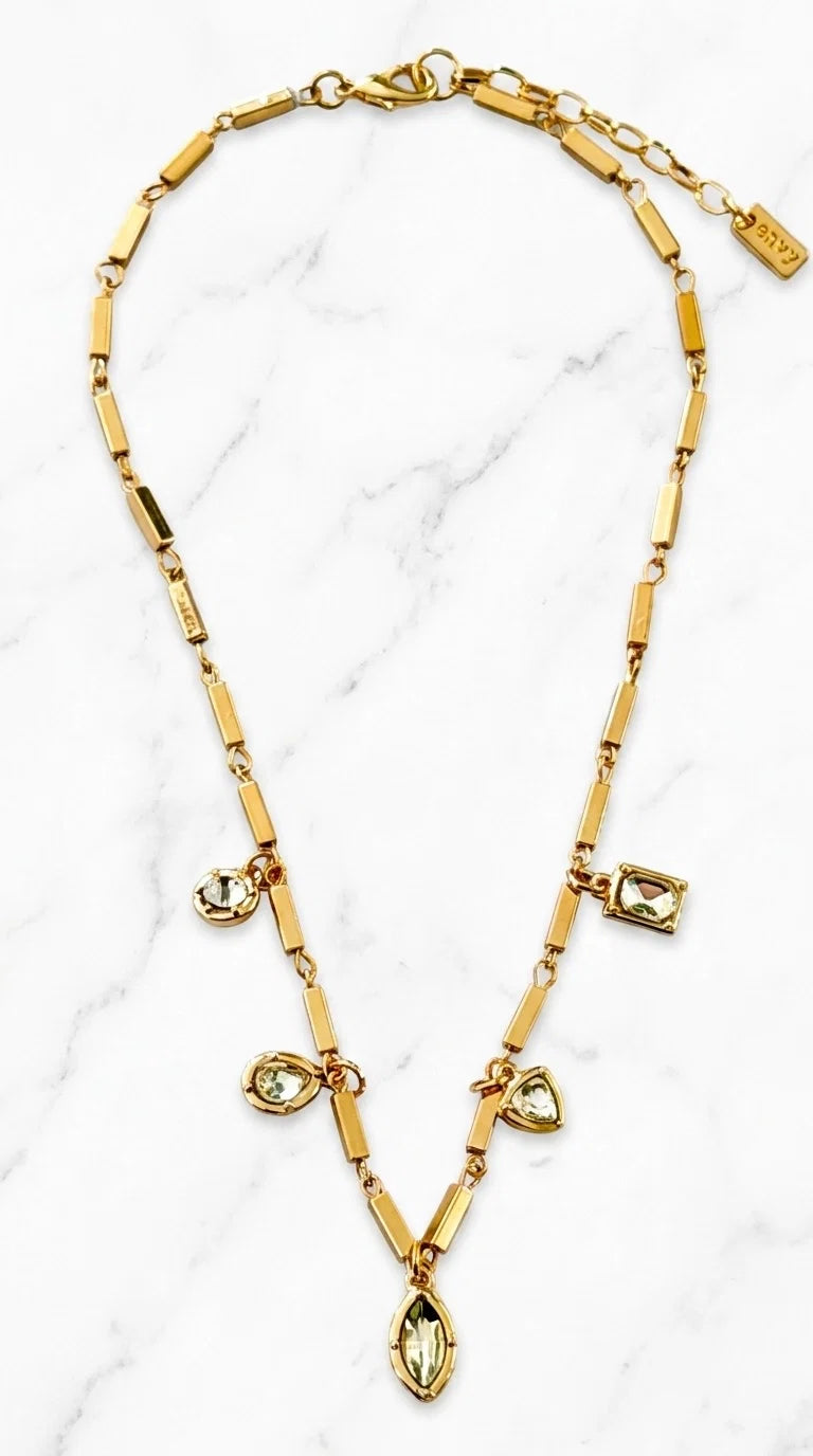 Crystal charm necklace