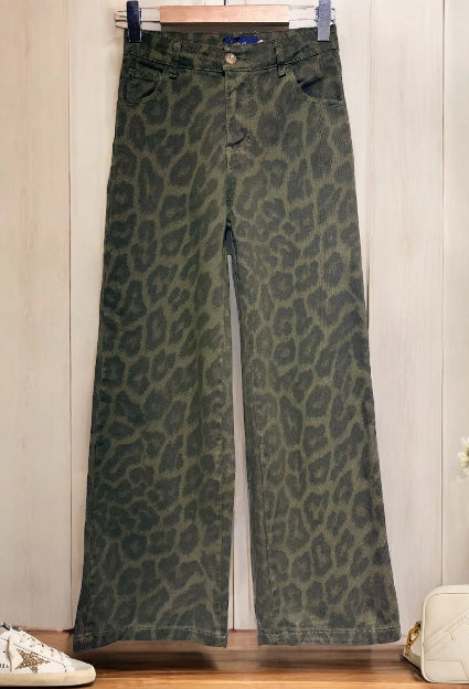 SALE Flare leopard - khaki S