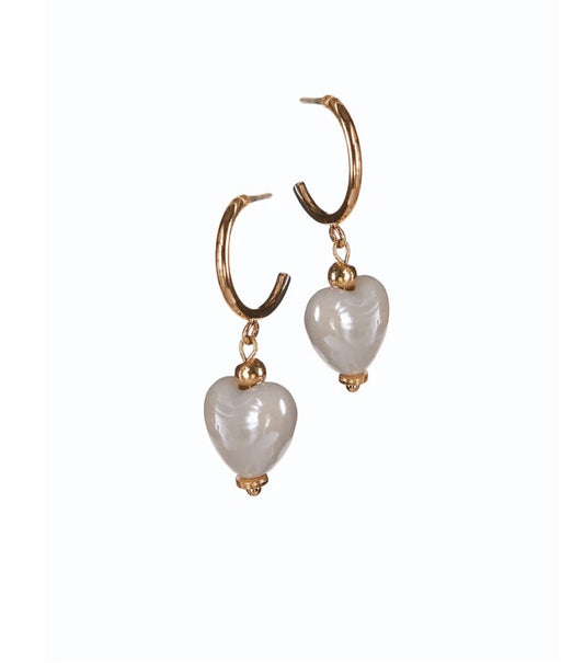 Heart drop hoops