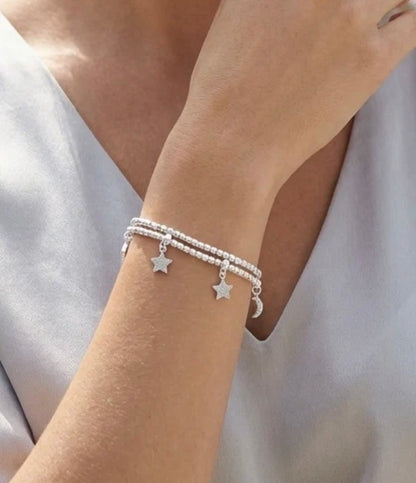 Moon & star charms bracelet