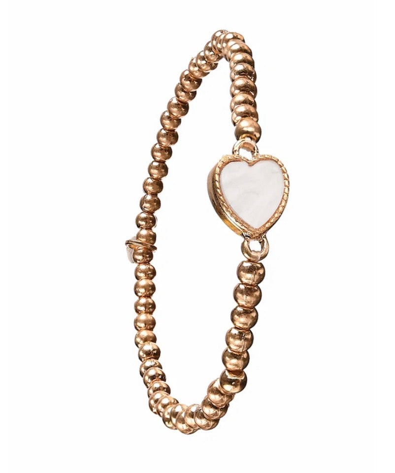 White heart bracelet