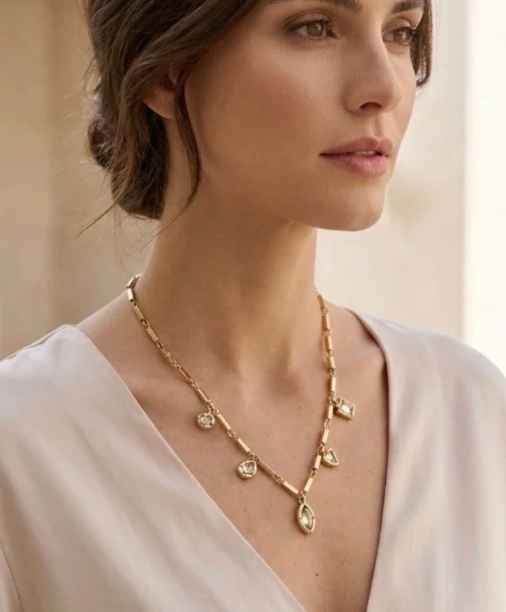 Crystal charm necklace