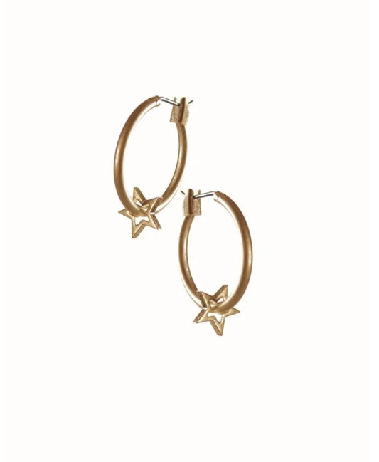 Star hoops - gold