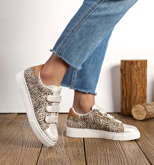 Animal print trainers - size 5