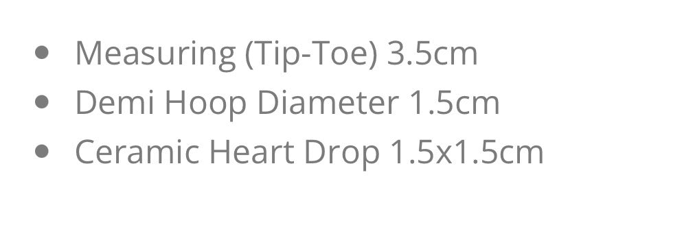 Heart drop hoops