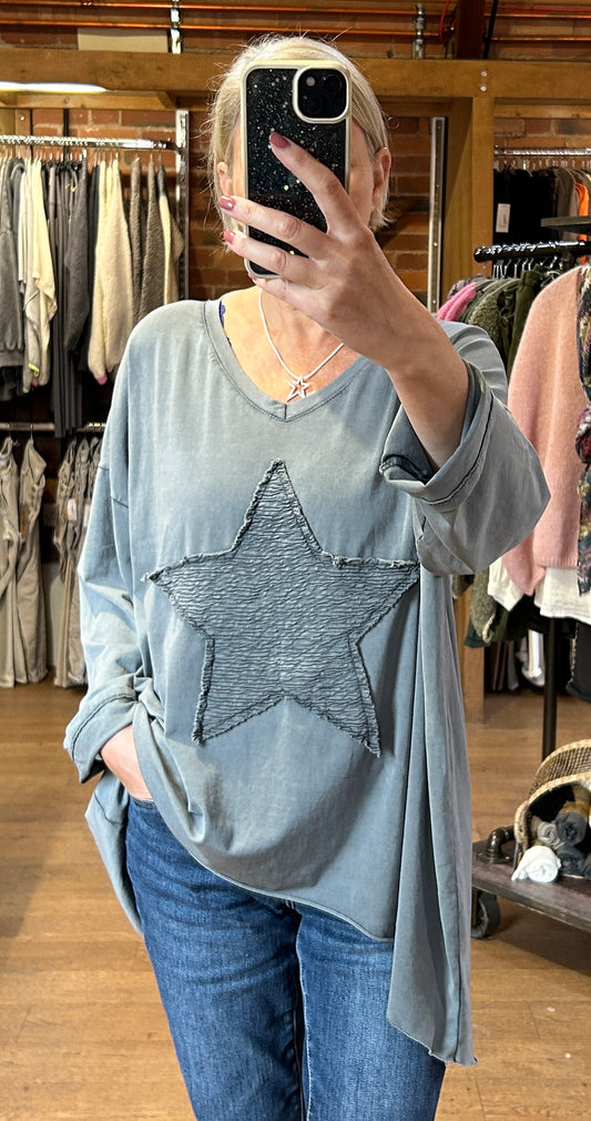 SALE Big star jersey top - grey