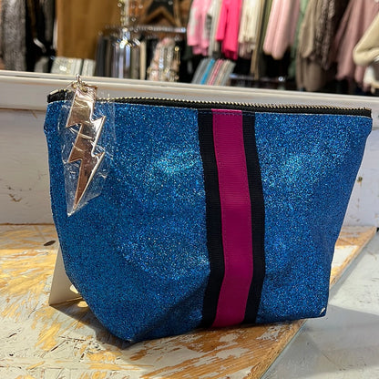 Blue glitter bag