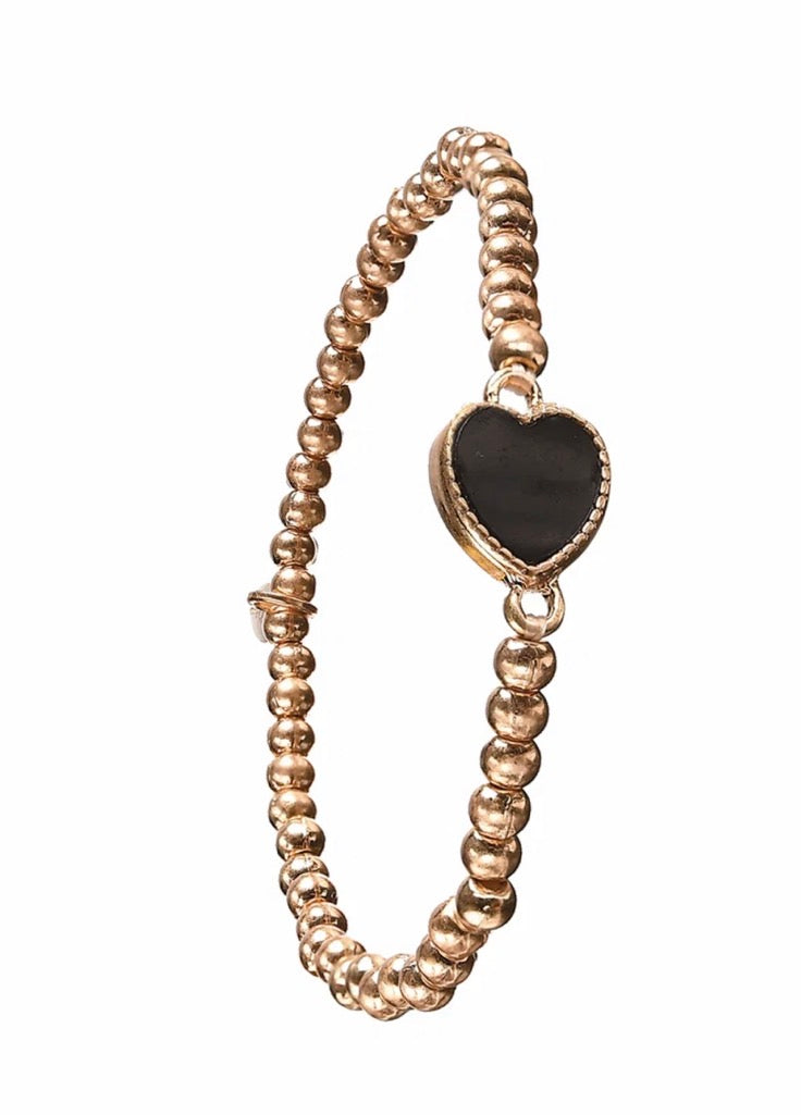 Black heart bracelet