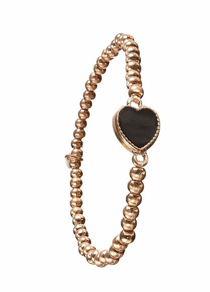 Black heart bracelet