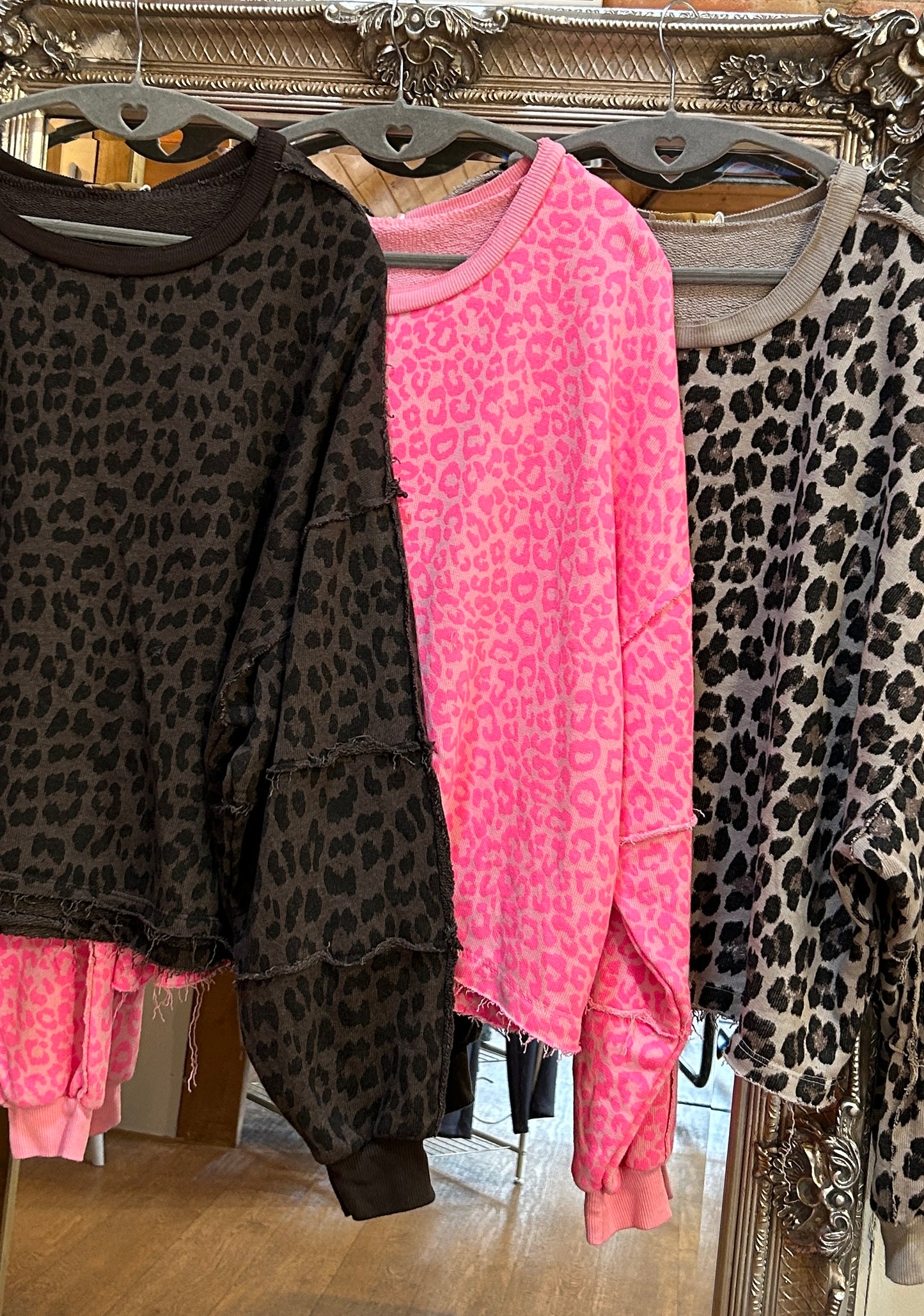 Leopard sweatshirt chocolate