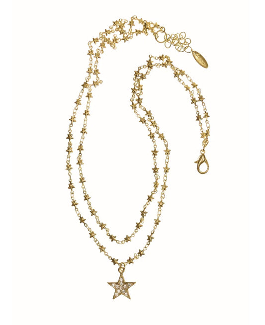 Double stars chain - gold