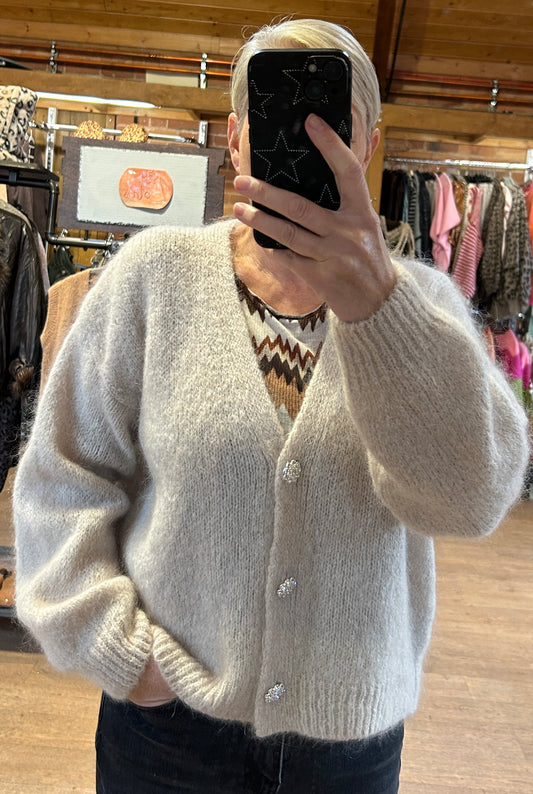 Diamante buttons cardi