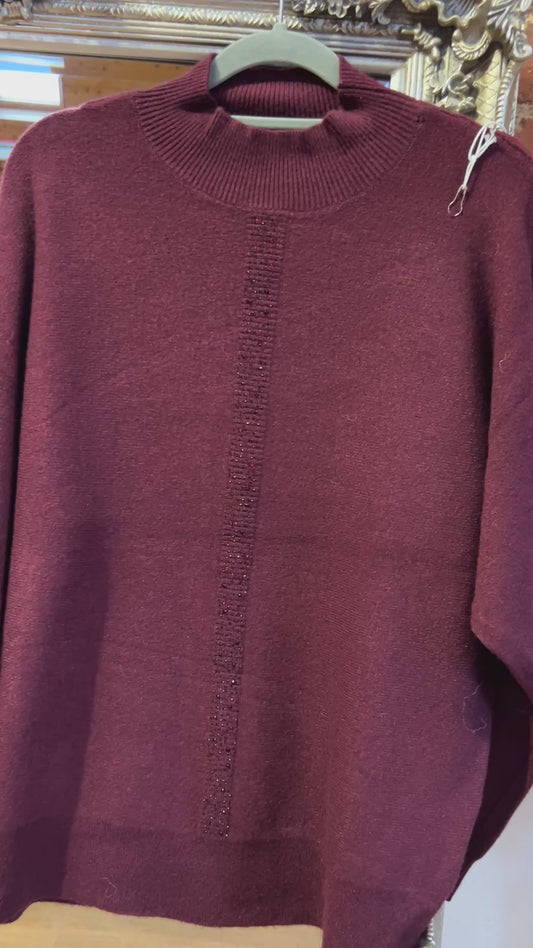 Sparkle strip knit
